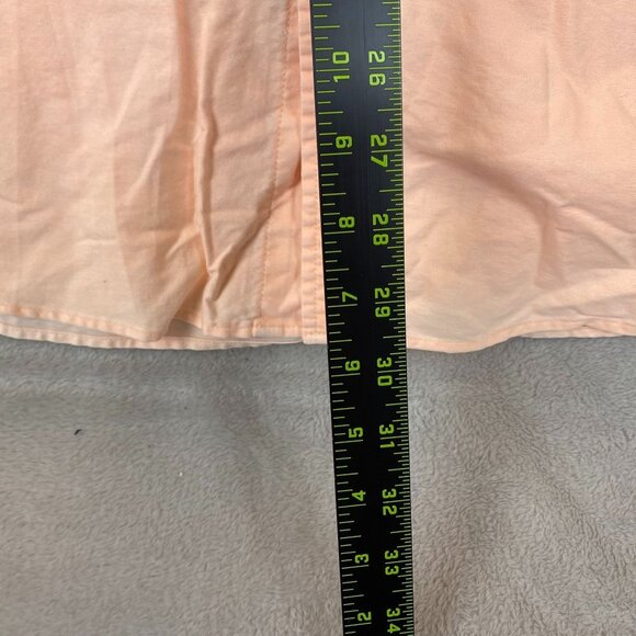 American Eagle Outfitters Men Slim Fit Button Up Shirt Size XL Peach Long Sleeve - Picture 3 of 9